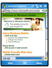 Pocket PC 6700 Browser